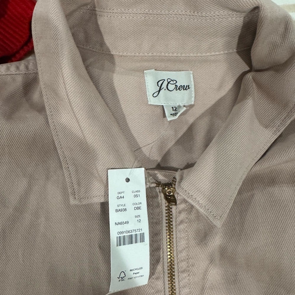 J. Crew Tan Utility Dress size 12 NWT - Picture 3 of 4